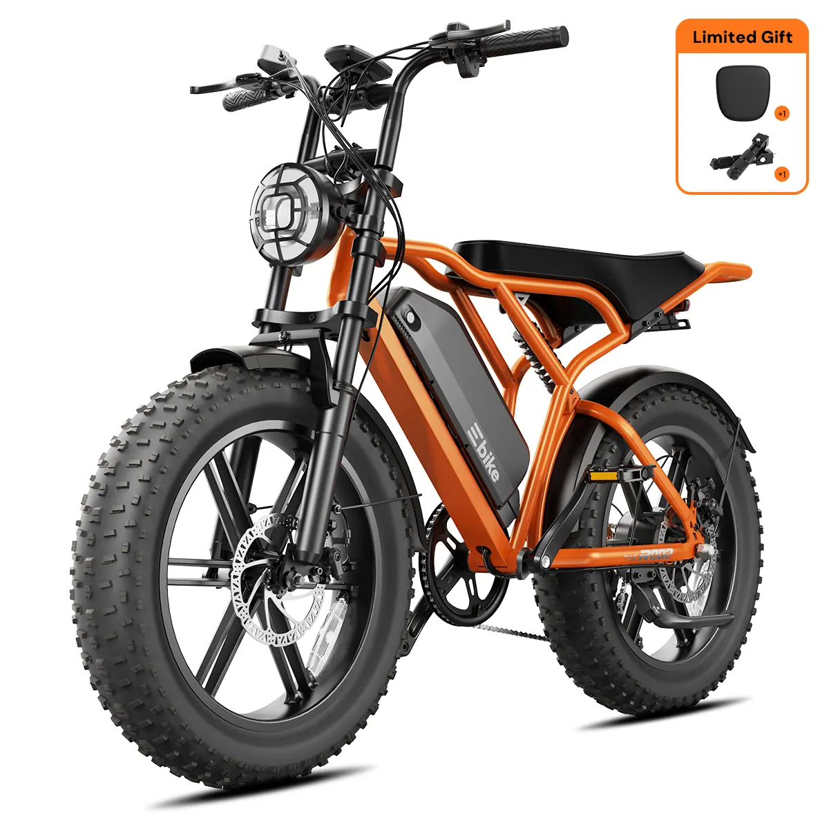 TST® R002 20'' 1500W Full Suspension Moped-style Electric Bike - Image 20