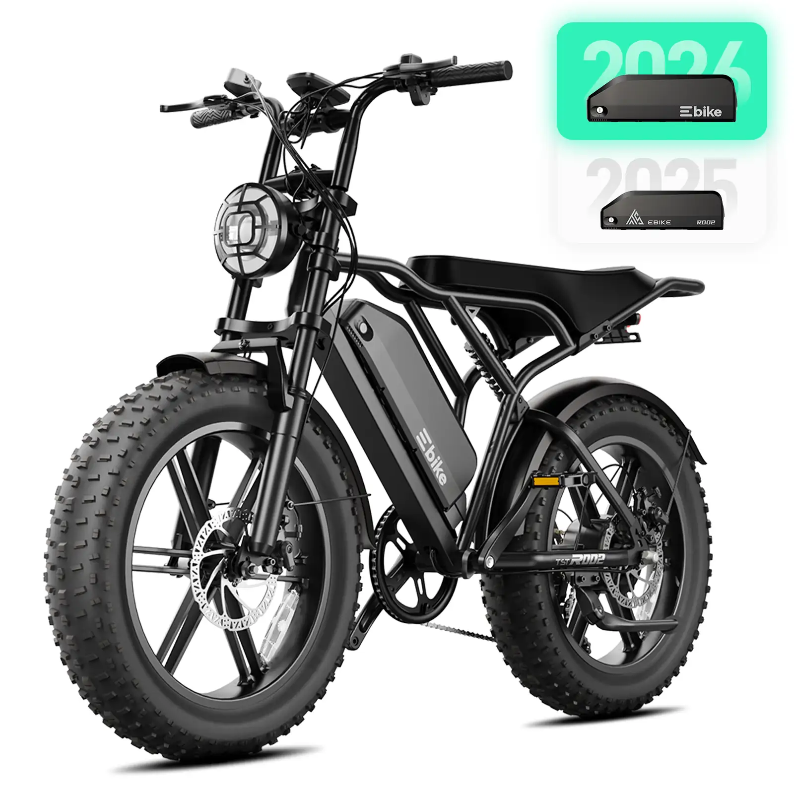 TST® R002 20'' 1500W Full Suspension Moped-style Electric Bike - Image 6